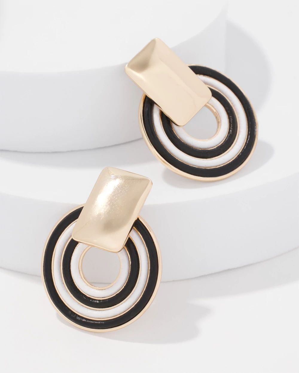 Corded Inlay Drop Earrings