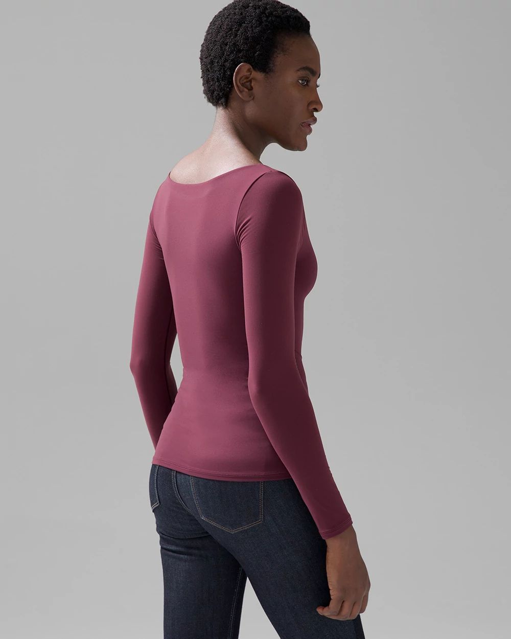 WHBM® FORME Long-Sleeve Dual Neck Tee