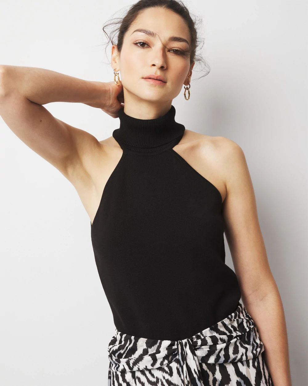 Halter Turtleneck Sweater