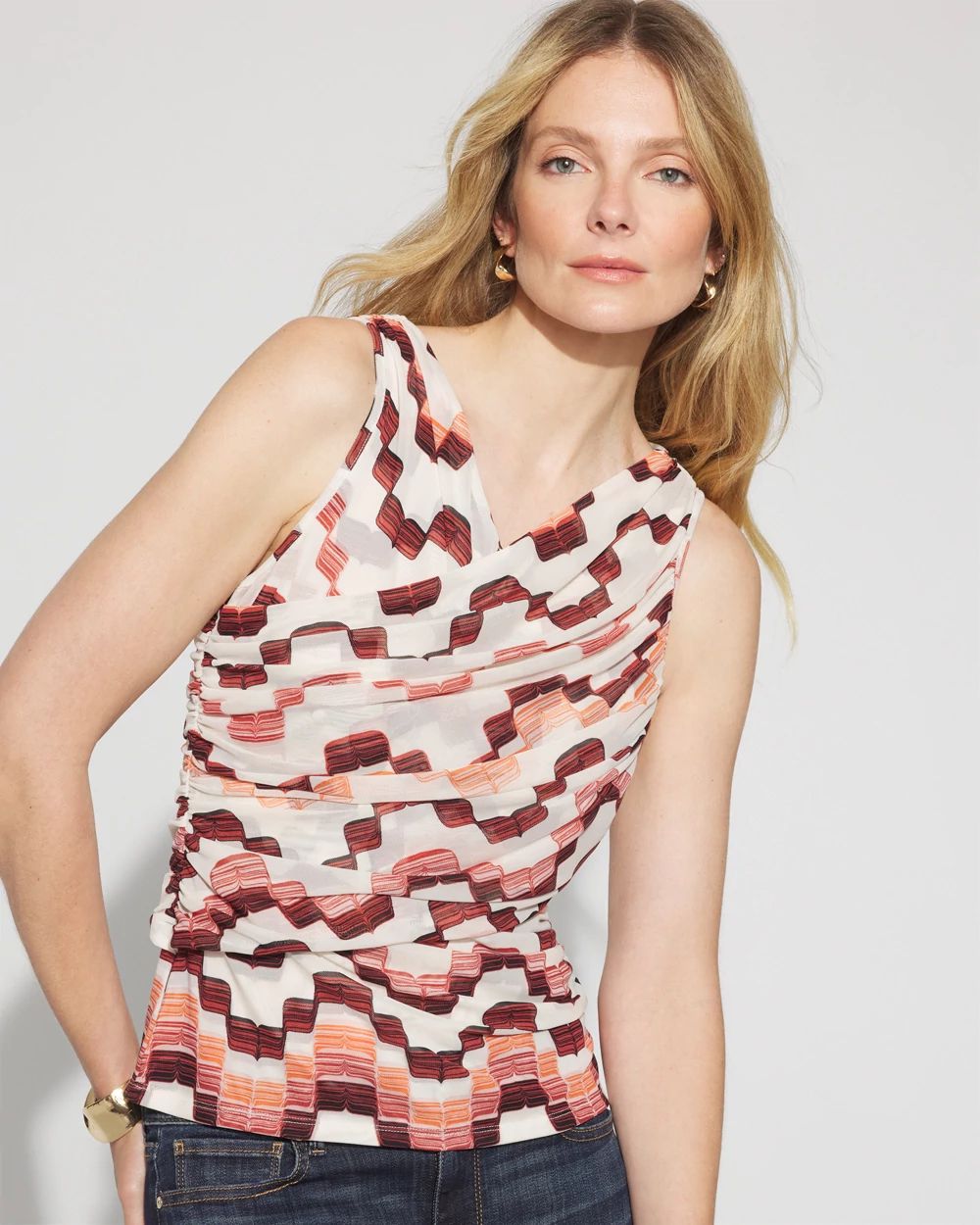 Mesh Surplice Tank Top