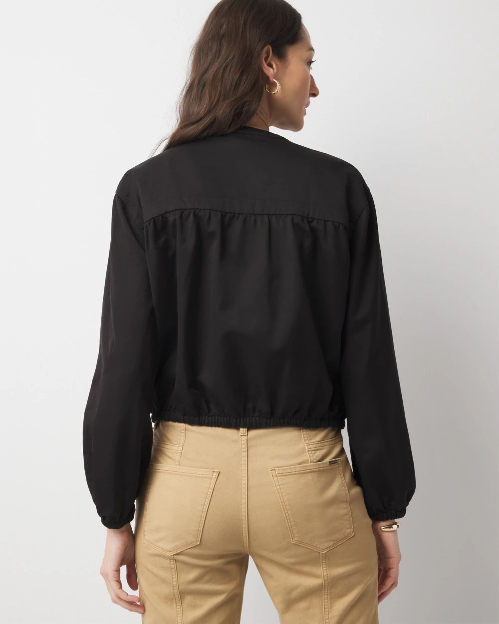 Washed Satin Bomber Jacket