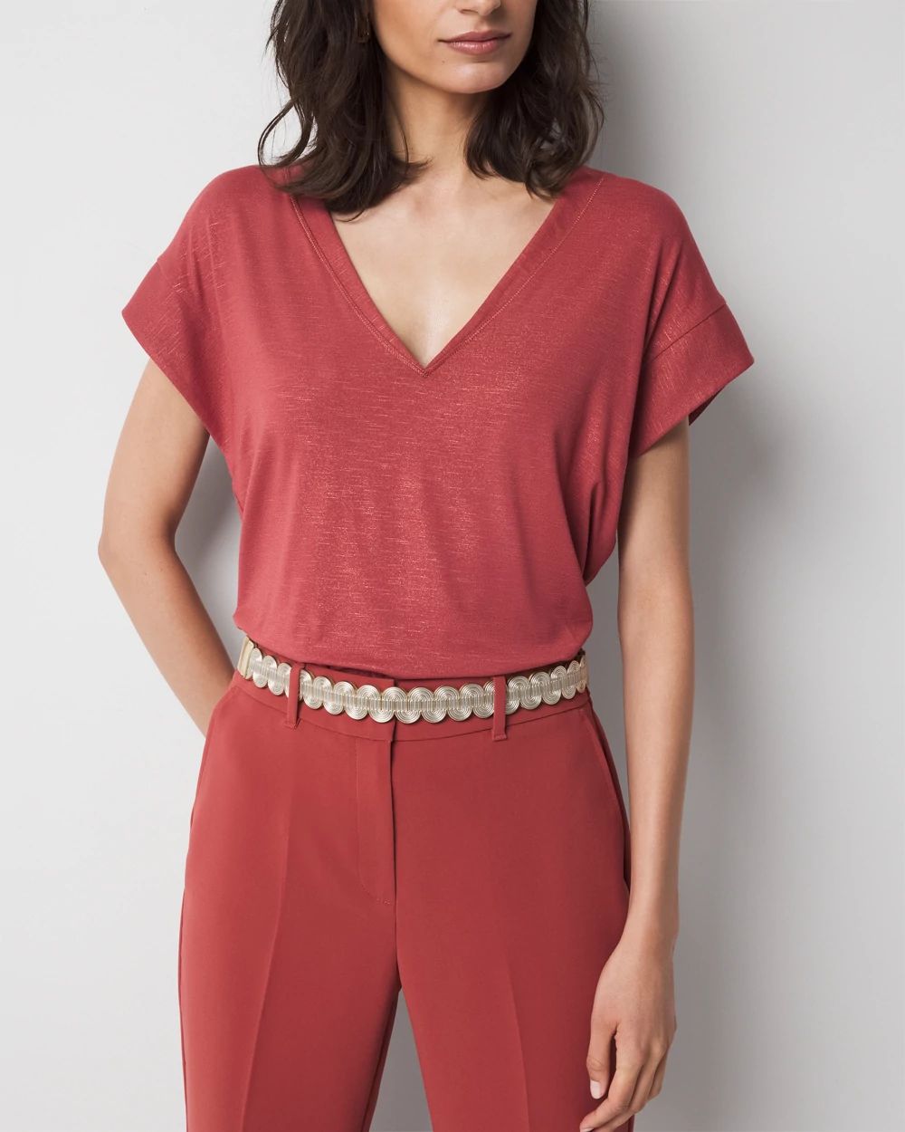 Mixed Metal Stretch Belt