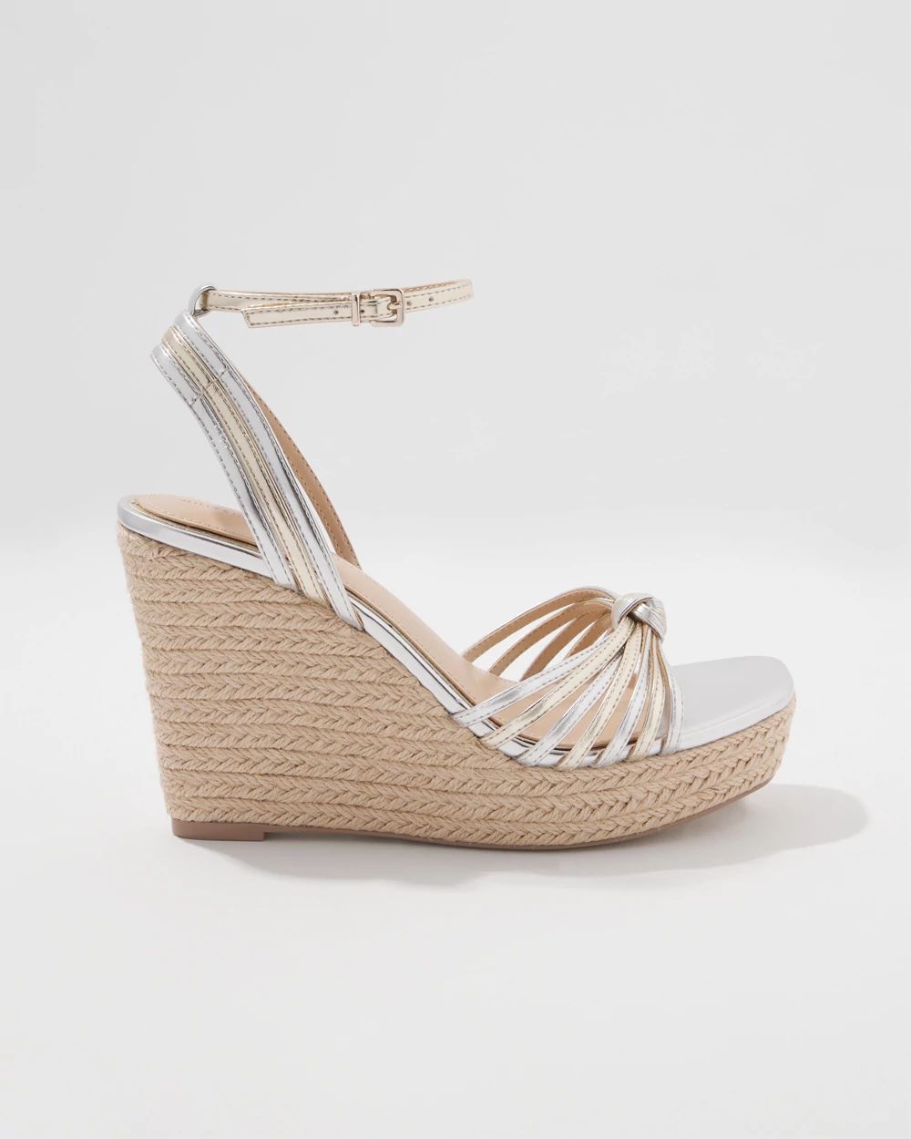Gold + Silver High Heel Wedge