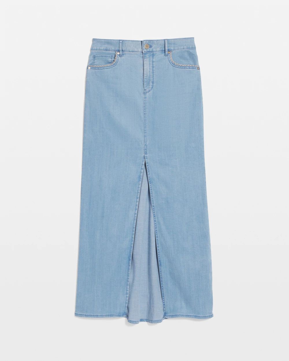 Chain Detail Tencel Maxi Skirt