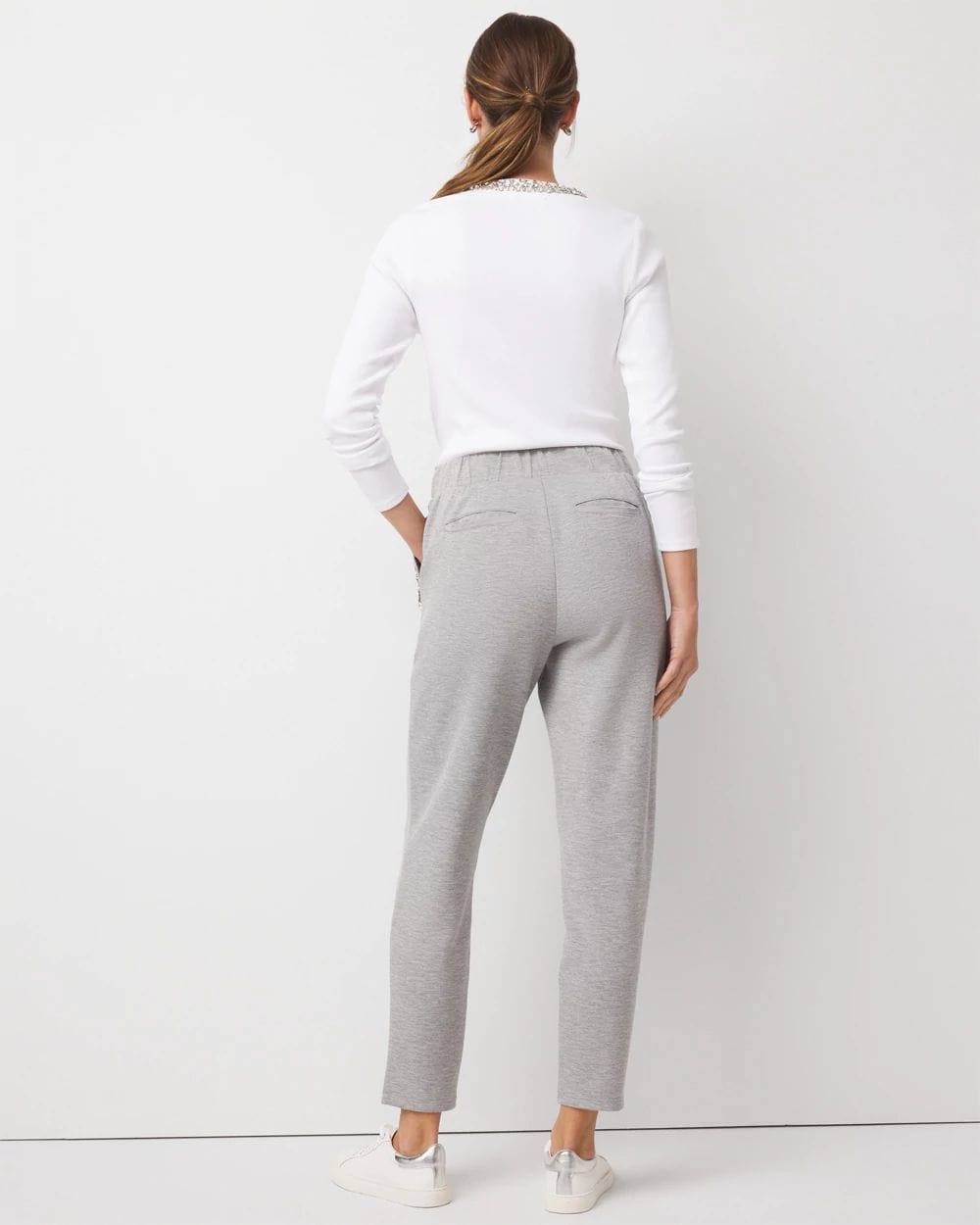 Embellished Satin Trim Jogger