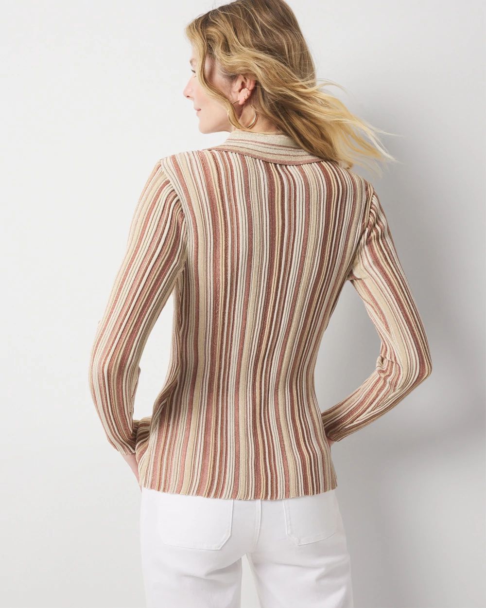 Striped Lurex Cardigan