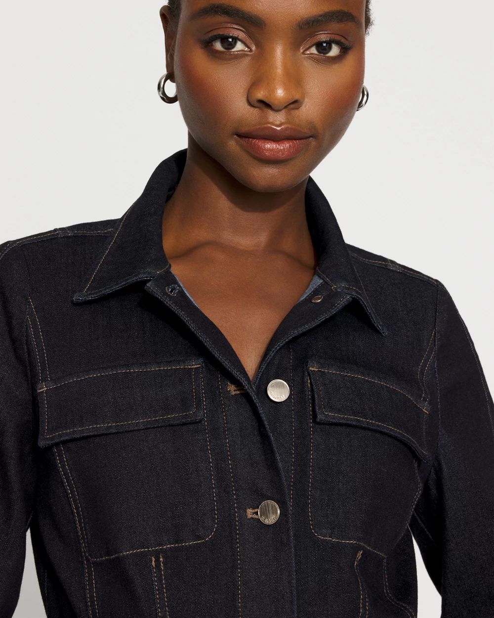 Petite Denim Utility Jacket