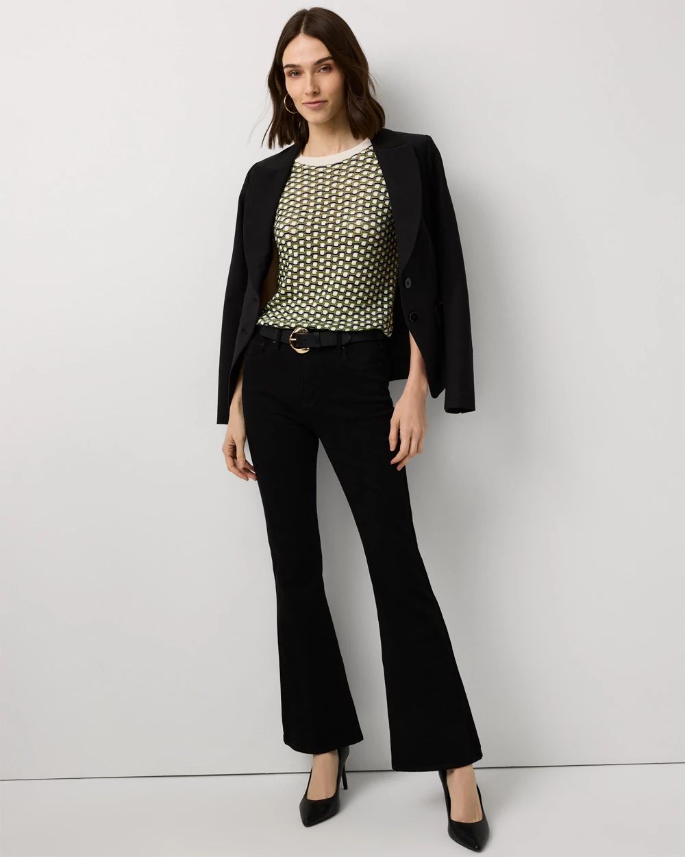 Petite High-Rise Flare Jean