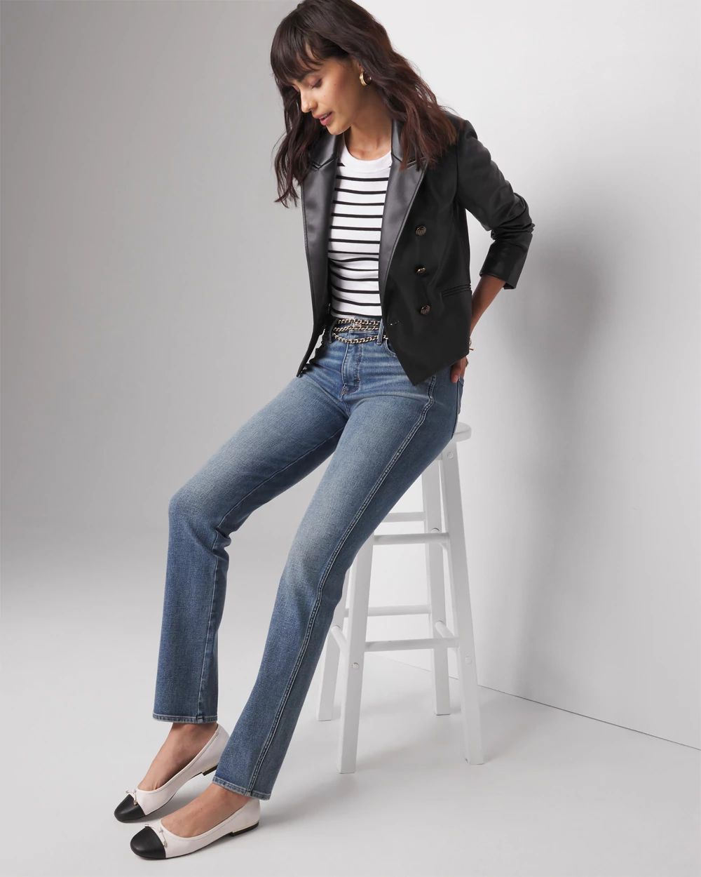 Petite Faux Leather Jacket