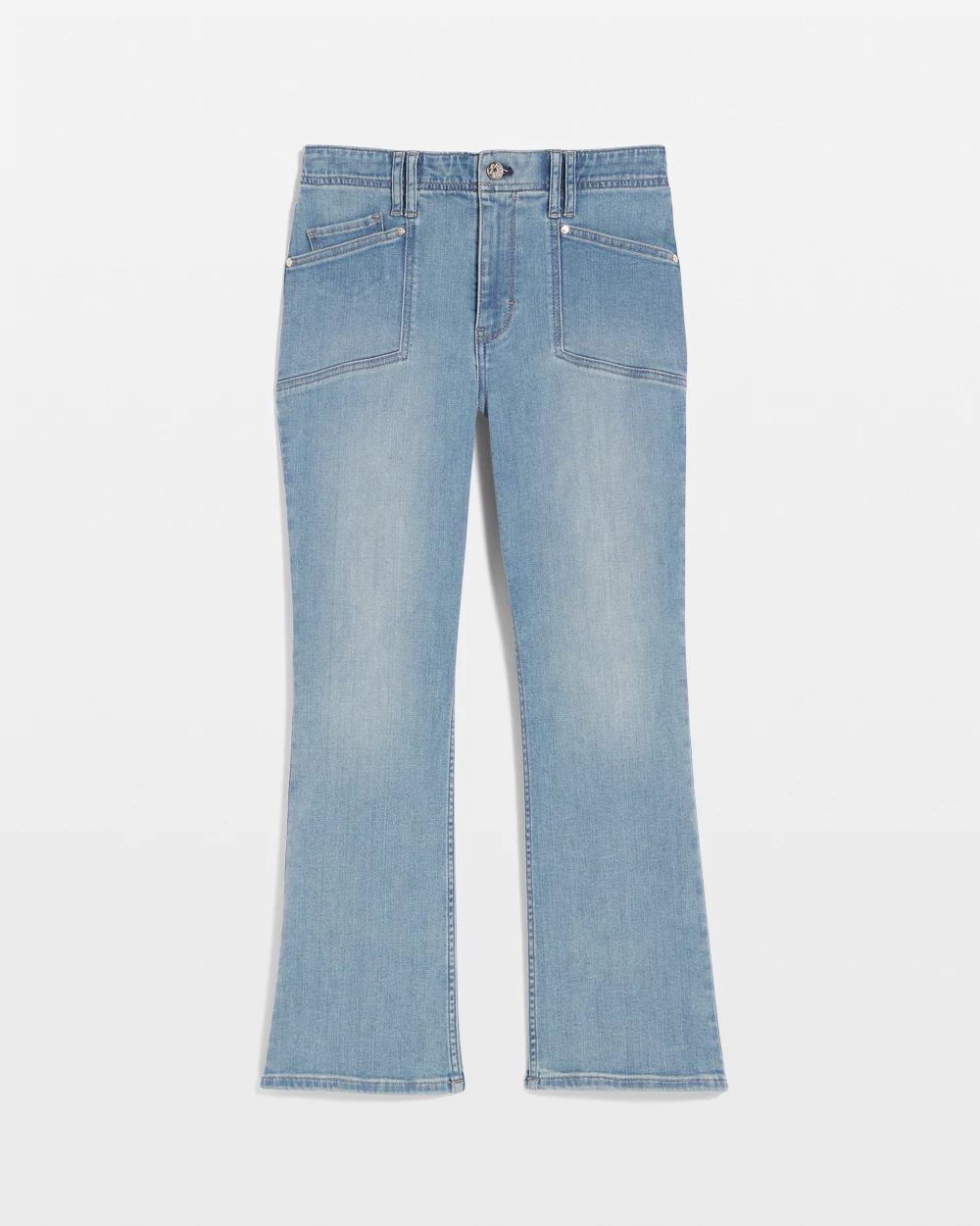 High-Rise Double Pocket Kick Flare Jean