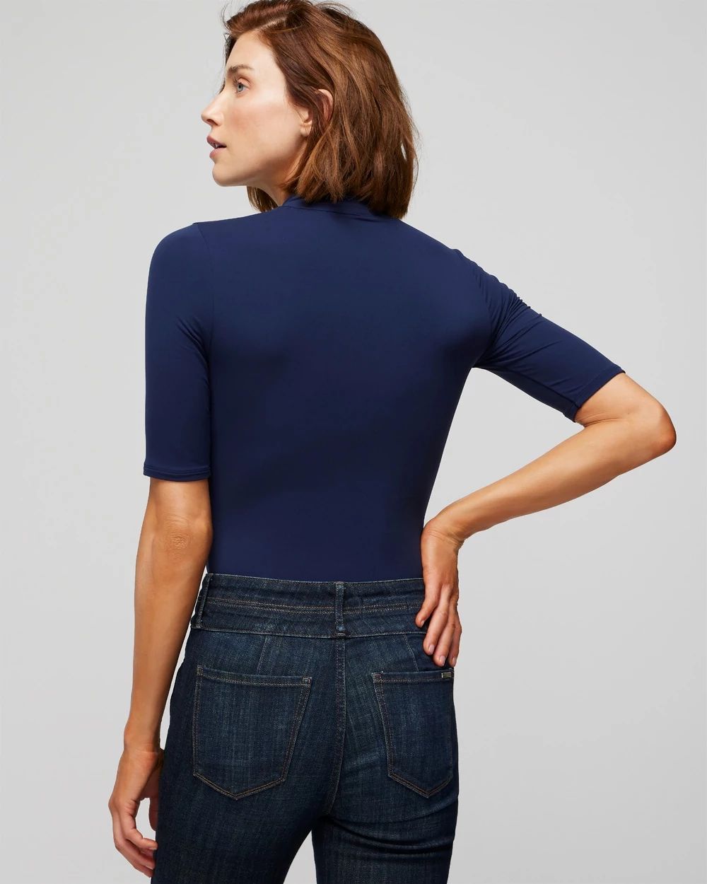 WHBM FORME™ All Ways Stretch Elbow-Sleeve Bodysuit