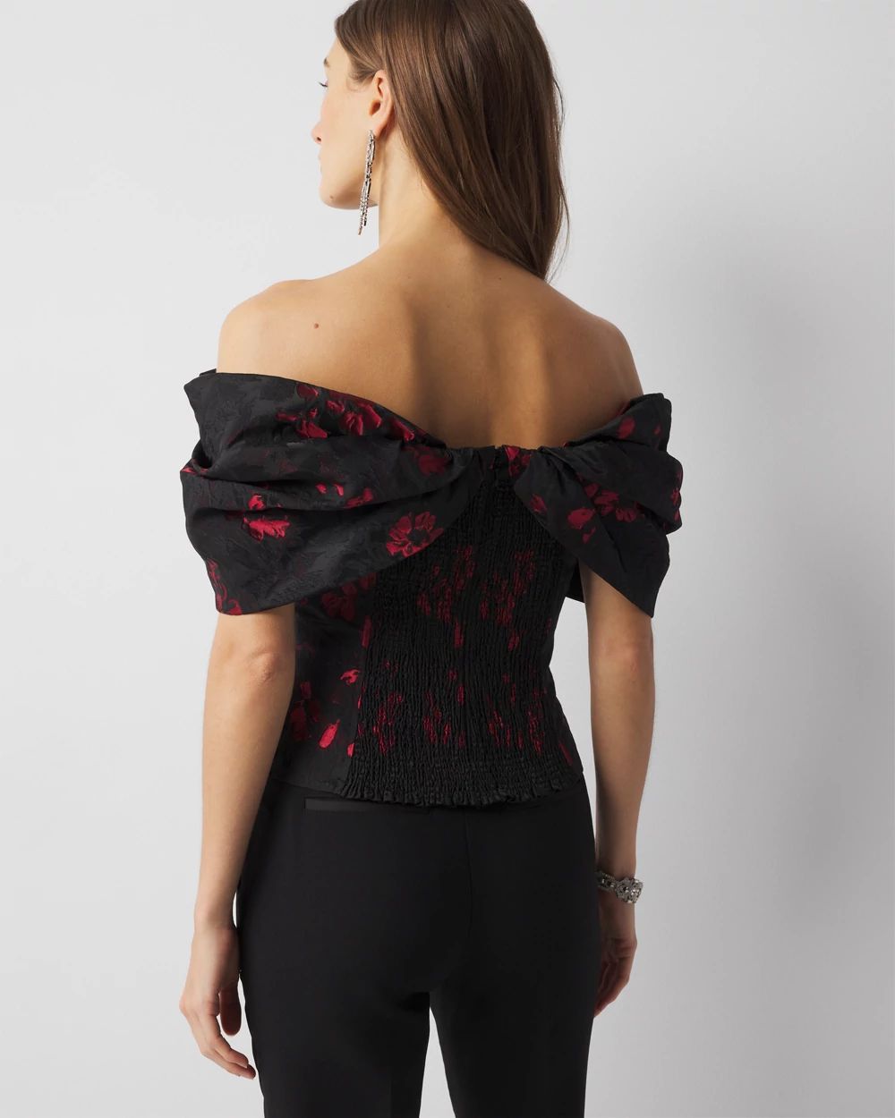 Floral Jacquard Bustier