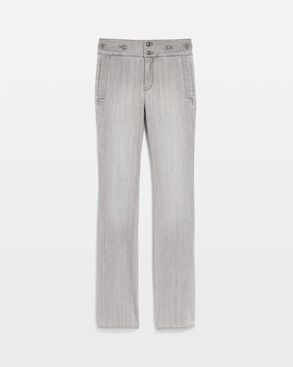 Extra High-Rise Novelty Button Bootcut Jeans