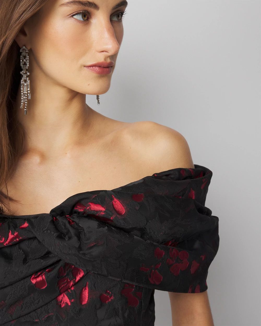 Floral Jacquard Bustier