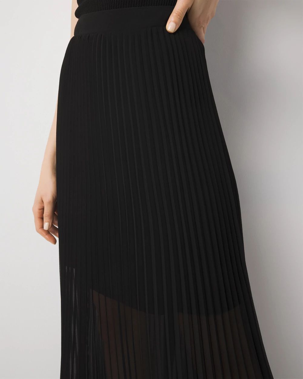 Pleated Maxi Skirt