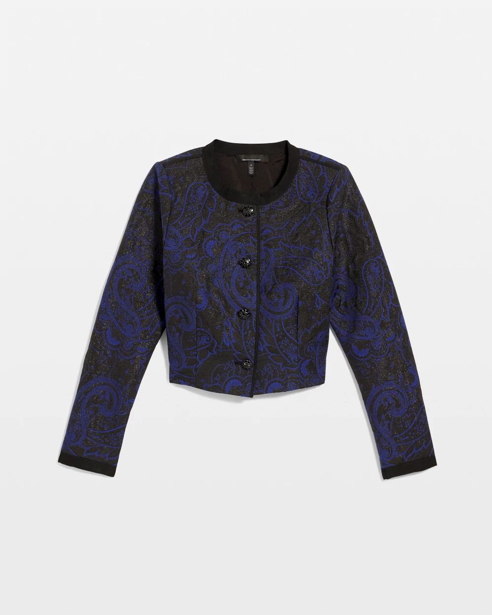 Jacquard Collarless Jacket
