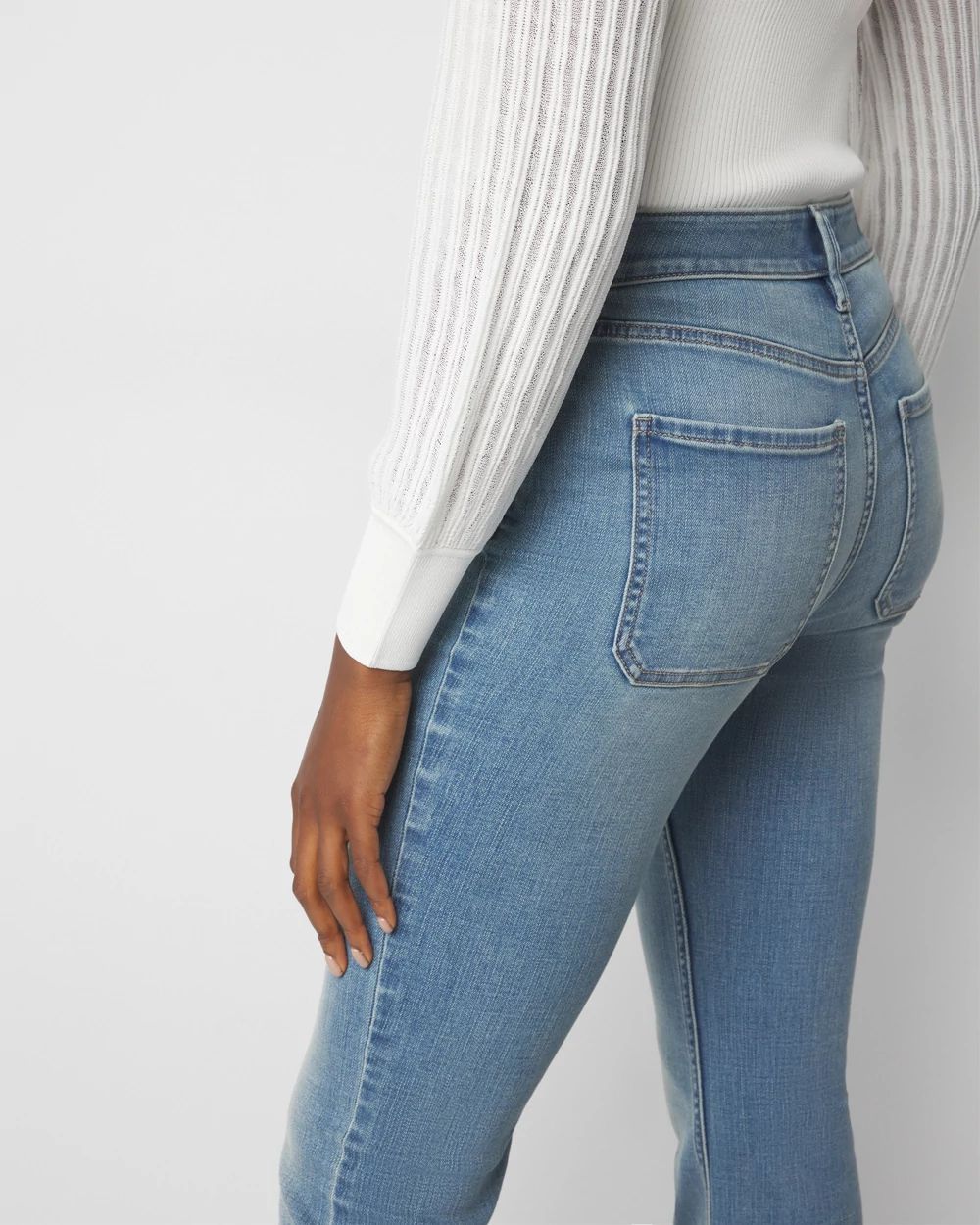 High Rise Patch Pocket Bootcut Jean