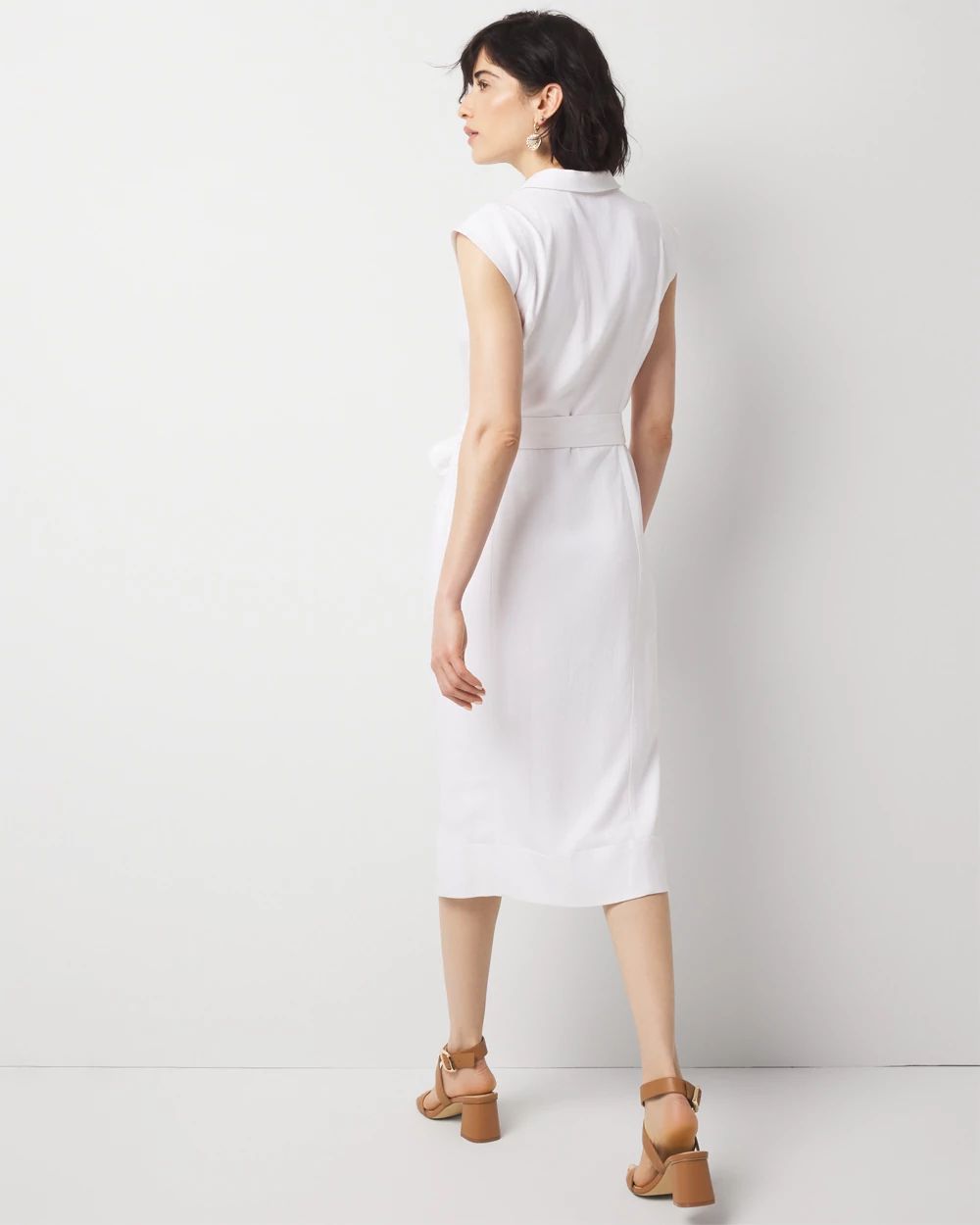 Belted Utility Midi Dress