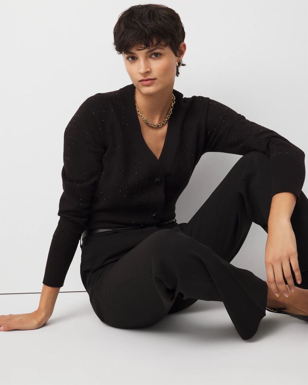 Petite Embellished Cardigan Sweater