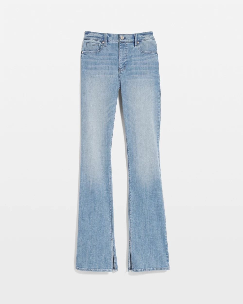 High-Rise Slit Hem Bootcut Jean