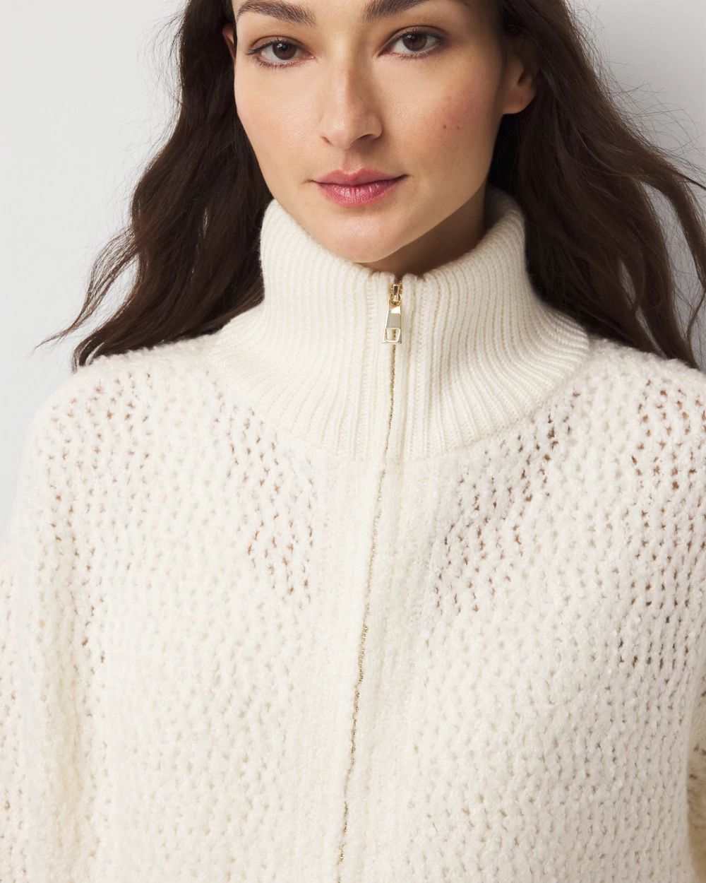 Petite Wool-Blend Bouclé Cardigan