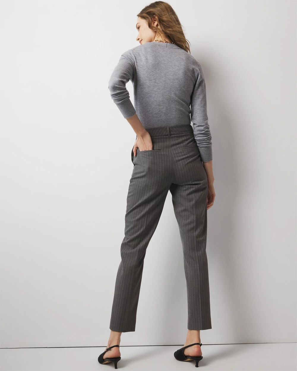 WHBM® Elle Slim Ankle in Pinstripe