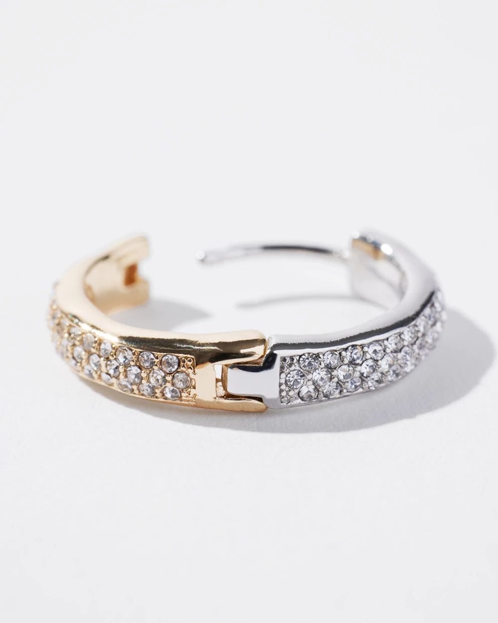 Reversible Small Pave Hoop Earrings