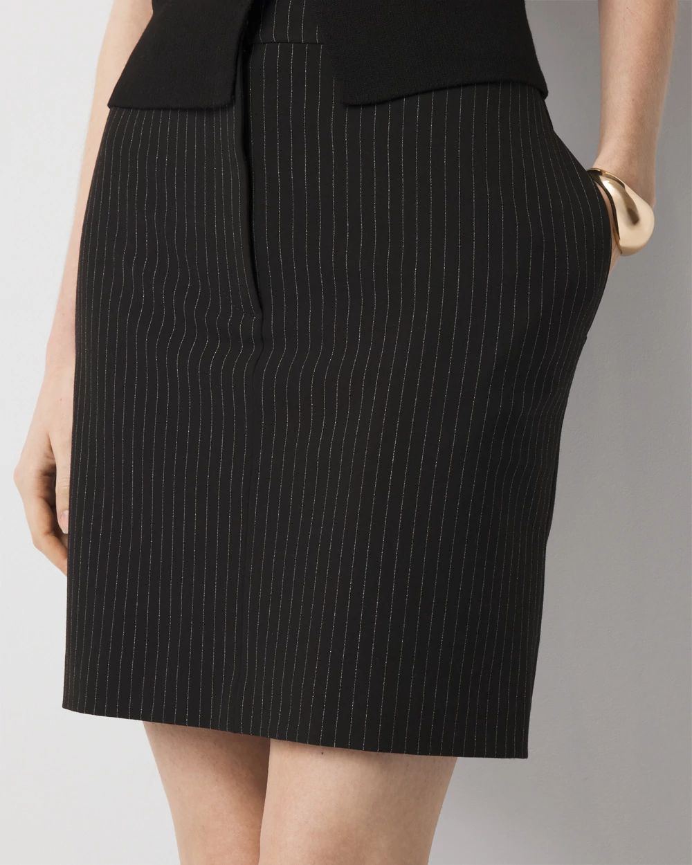 Pinstriped Mini Skirt