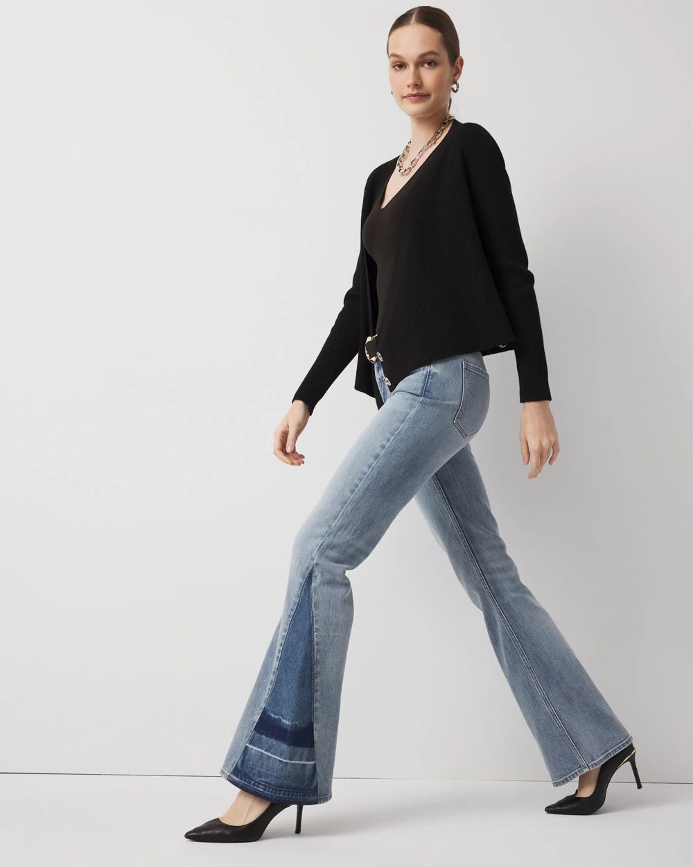 High Rise Gusset Flare Jean