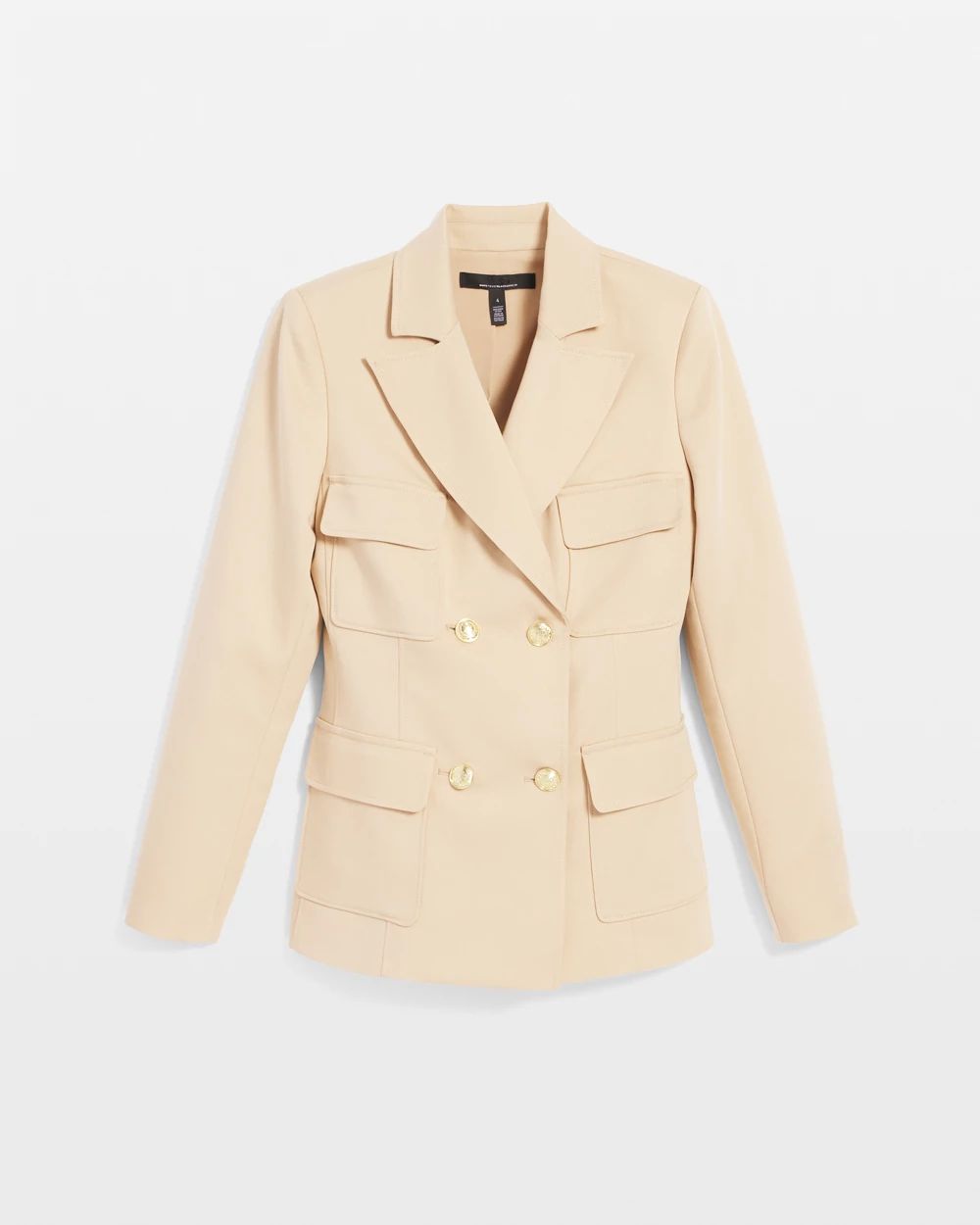 Double-Breasted Utility Blazer