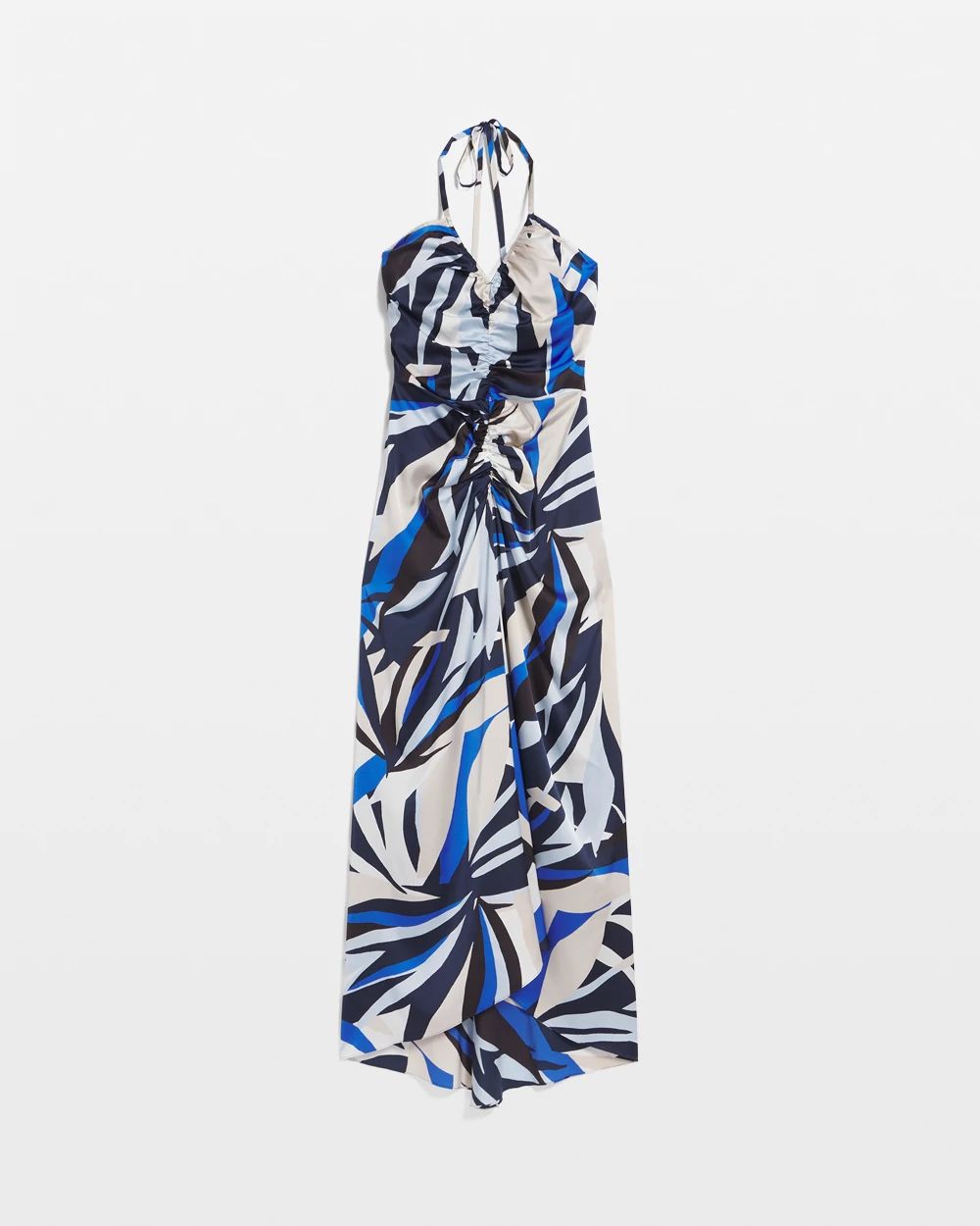 Satin Halter Maxi Dress