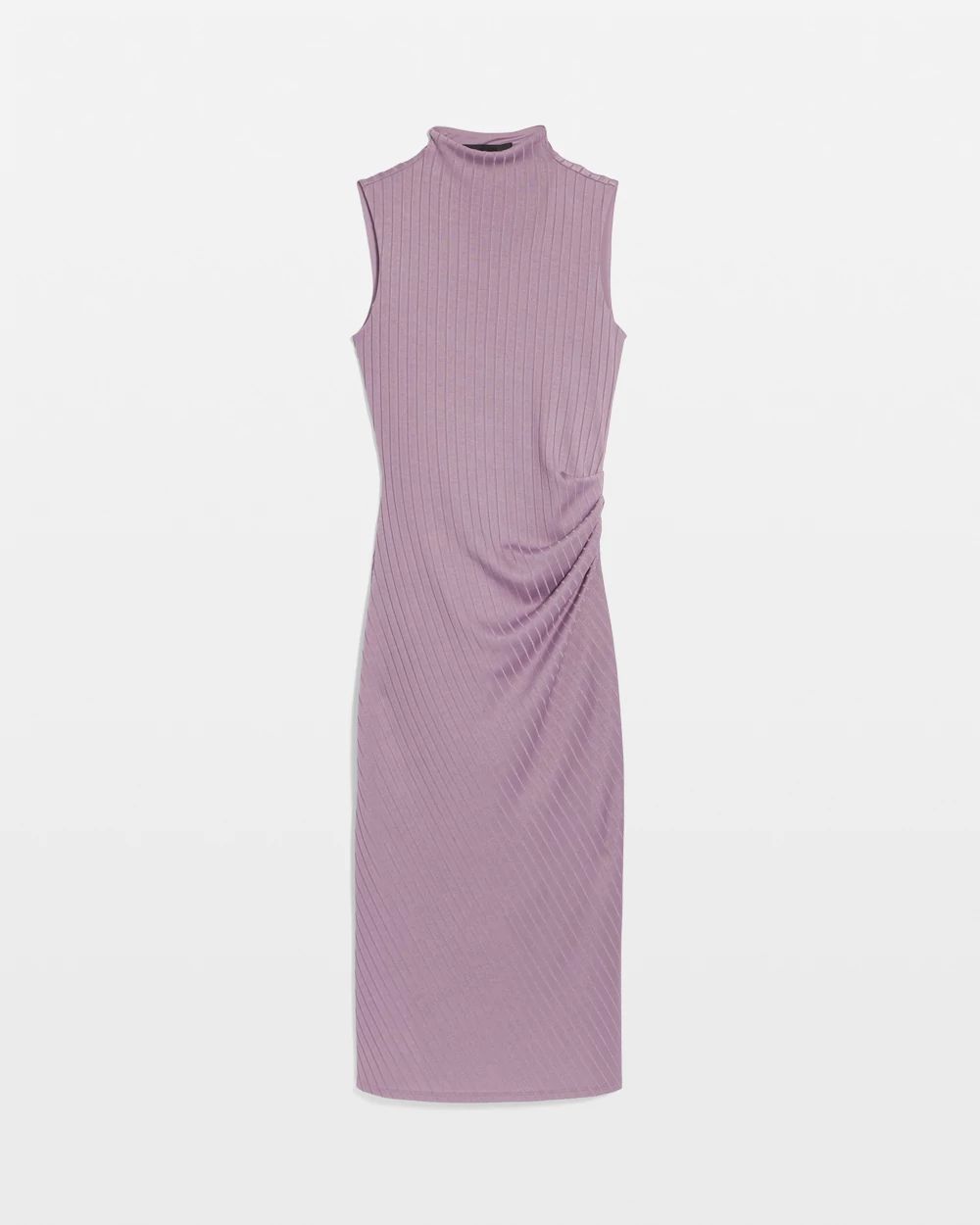 Mock Neck Ribbed Maxi Dress