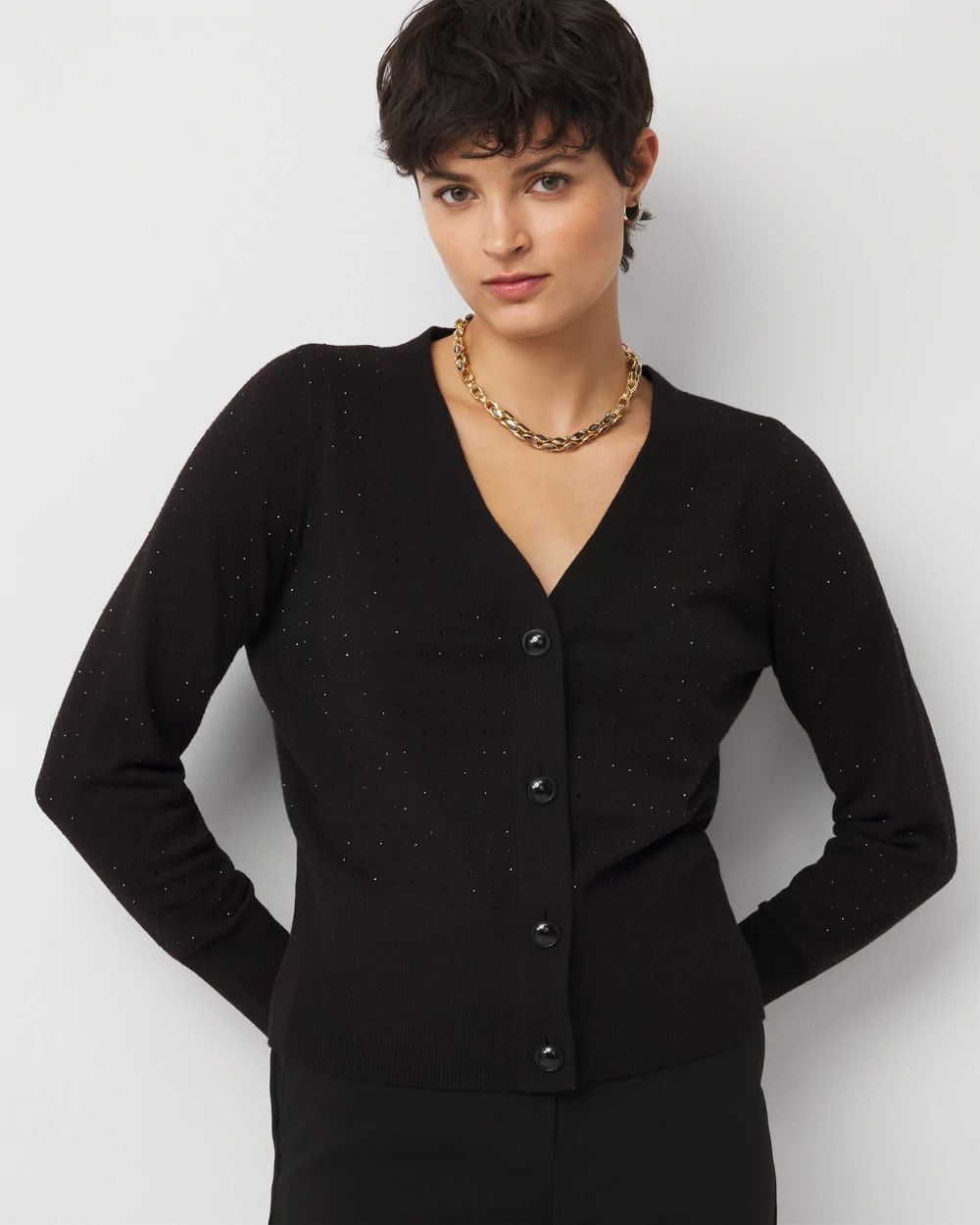 Petite Embellished Cardigan Sweater