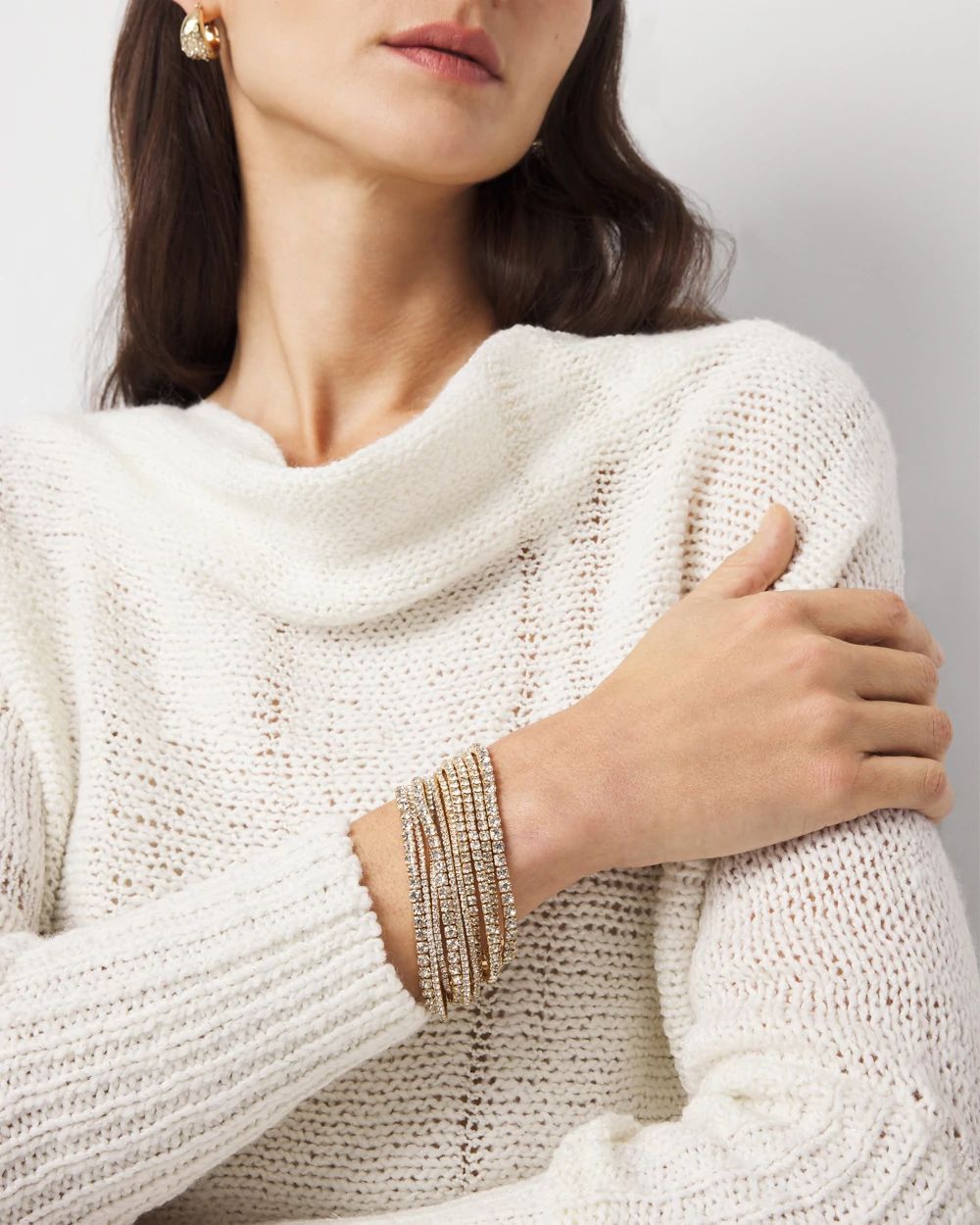 Rhinestone 10-Pack Stretch Bracelets