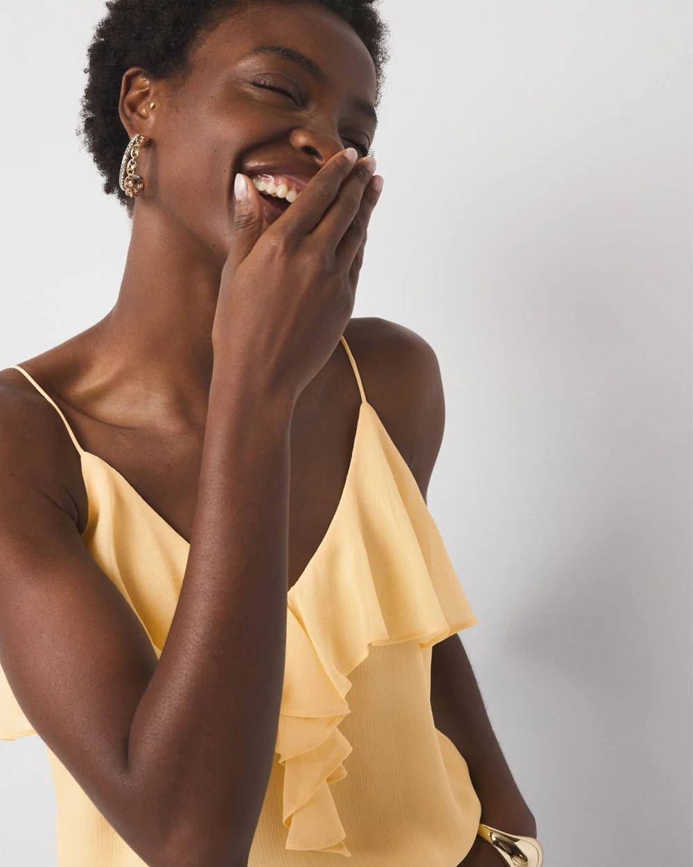 Chiffon Ruffle Camisole