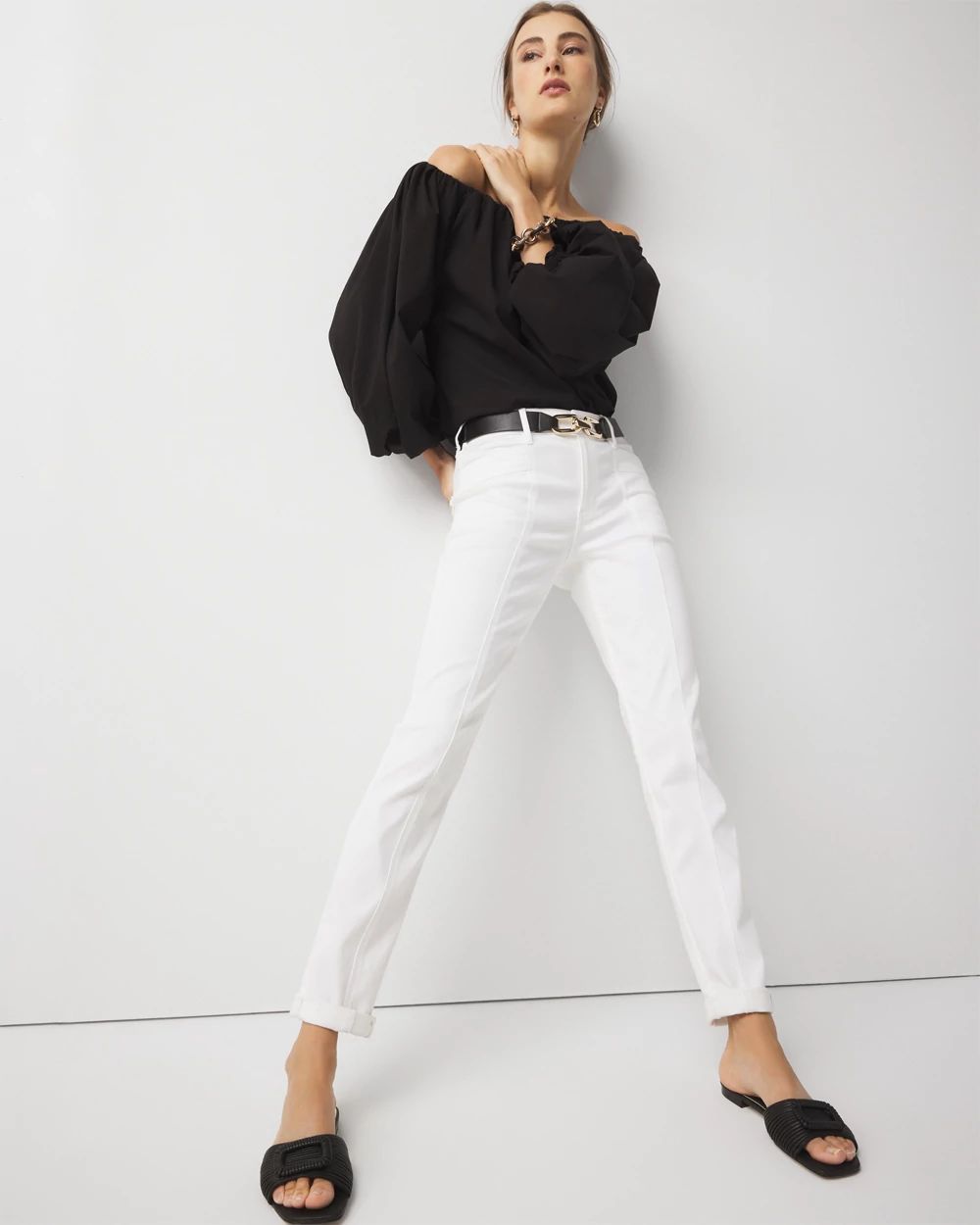 Mid-Rise Double Pocket Girlfriend Jean