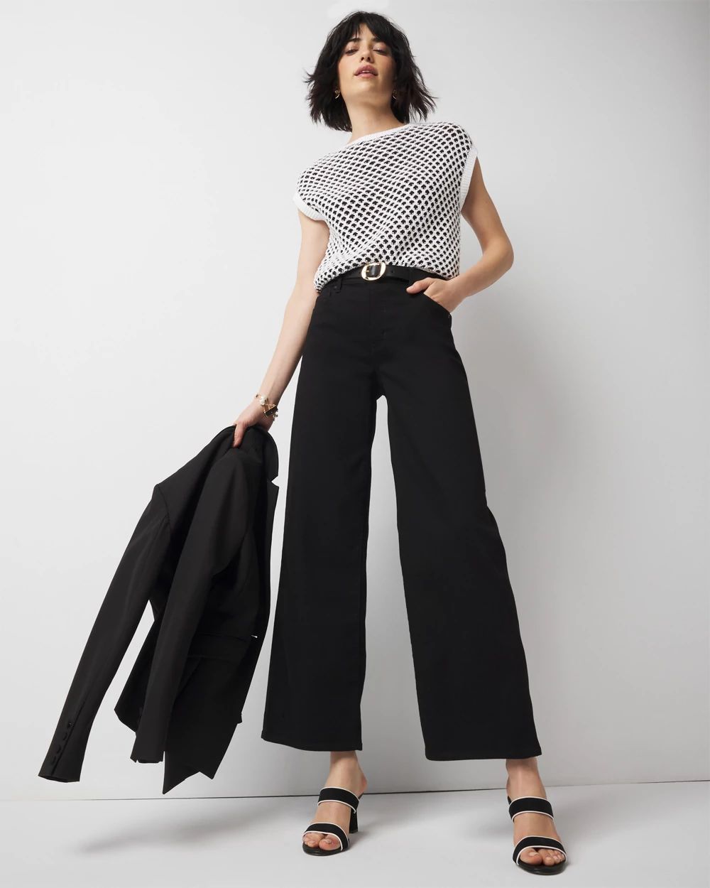 High-Rise Wide Leg Cropped Jean