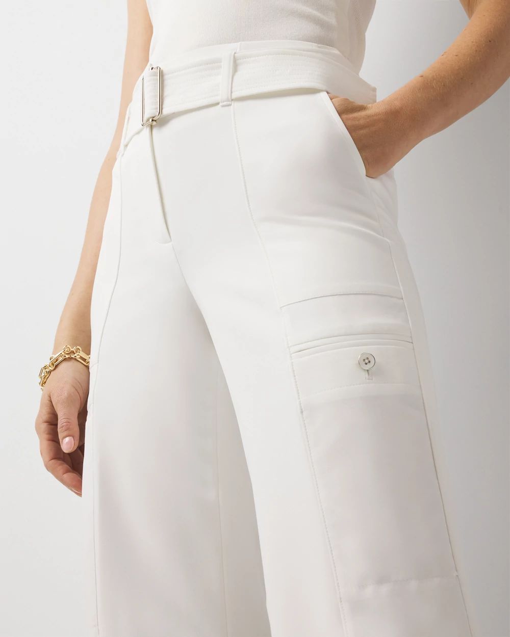 Belted Utility Wide Leg Pant