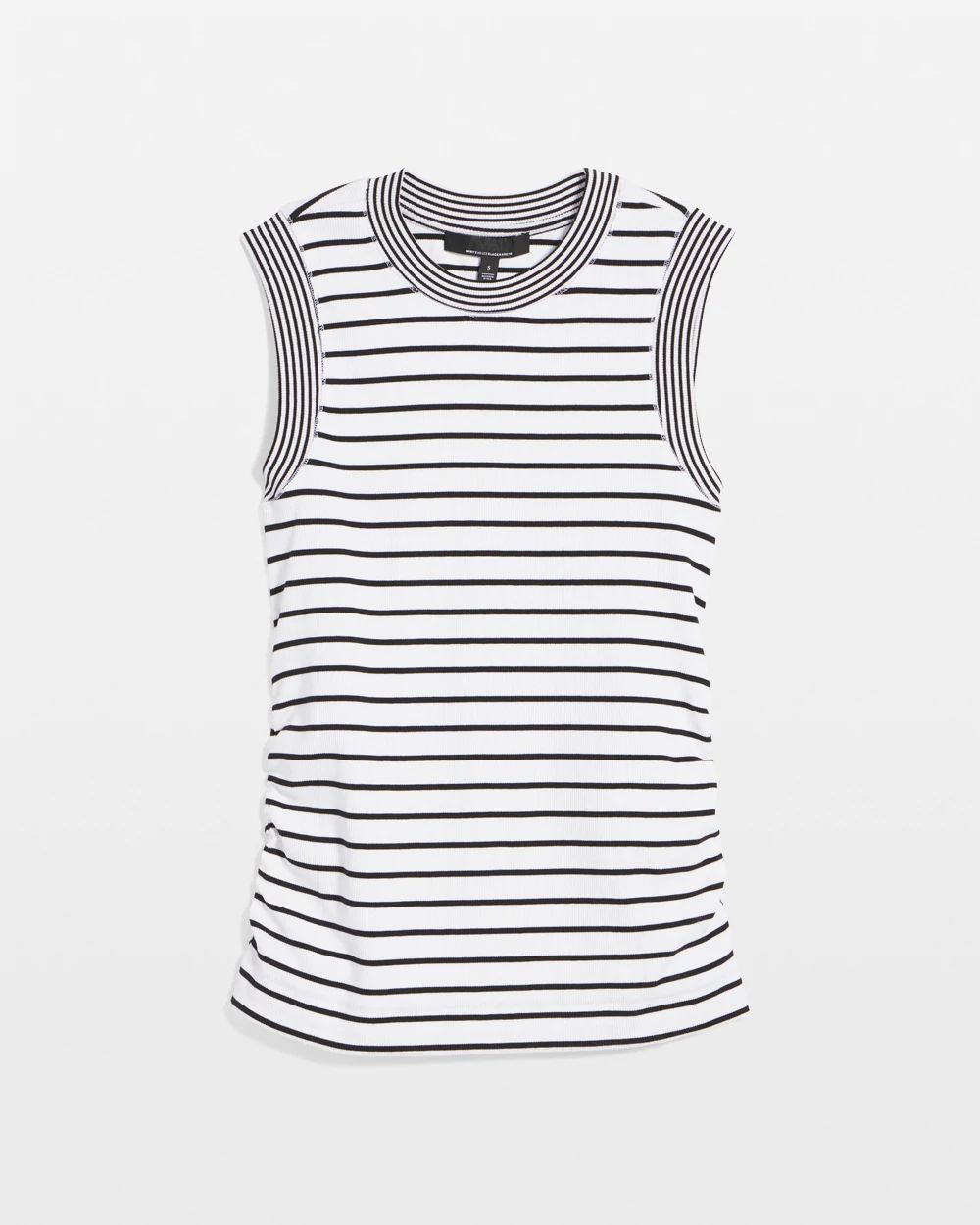 WHBM FORME™ Ribbed Stretch Ruched Side Tank