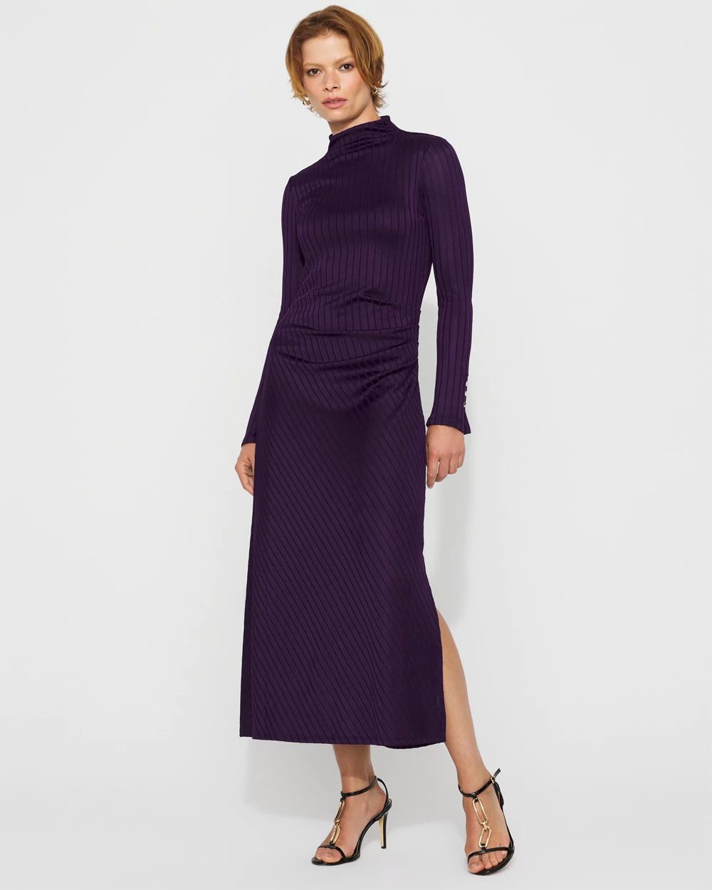 Ribbed Long Sleeve Maxi Dress