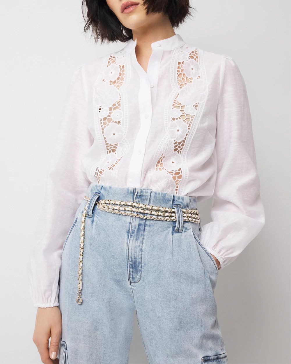 Chain Woven Leather Belt