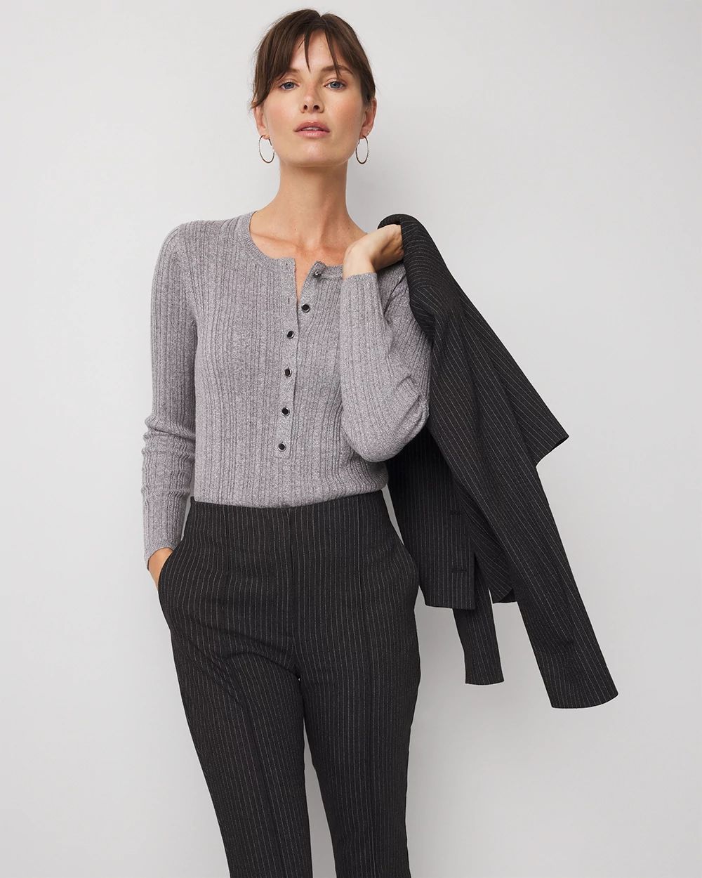 Lurex Henley Sweater