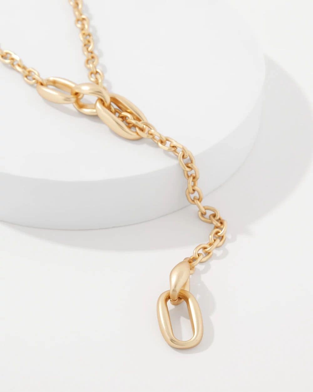 Pillowy Links Adjustable Y-Necklace