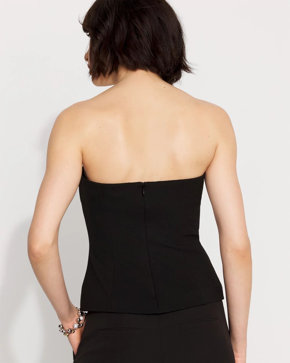 Floral Applique Ponte Bustier