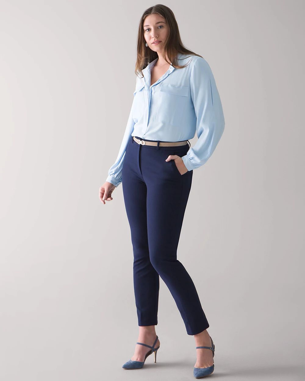 Curvy WHBM® Elle Slim Ankle Comfort Stretch Pant