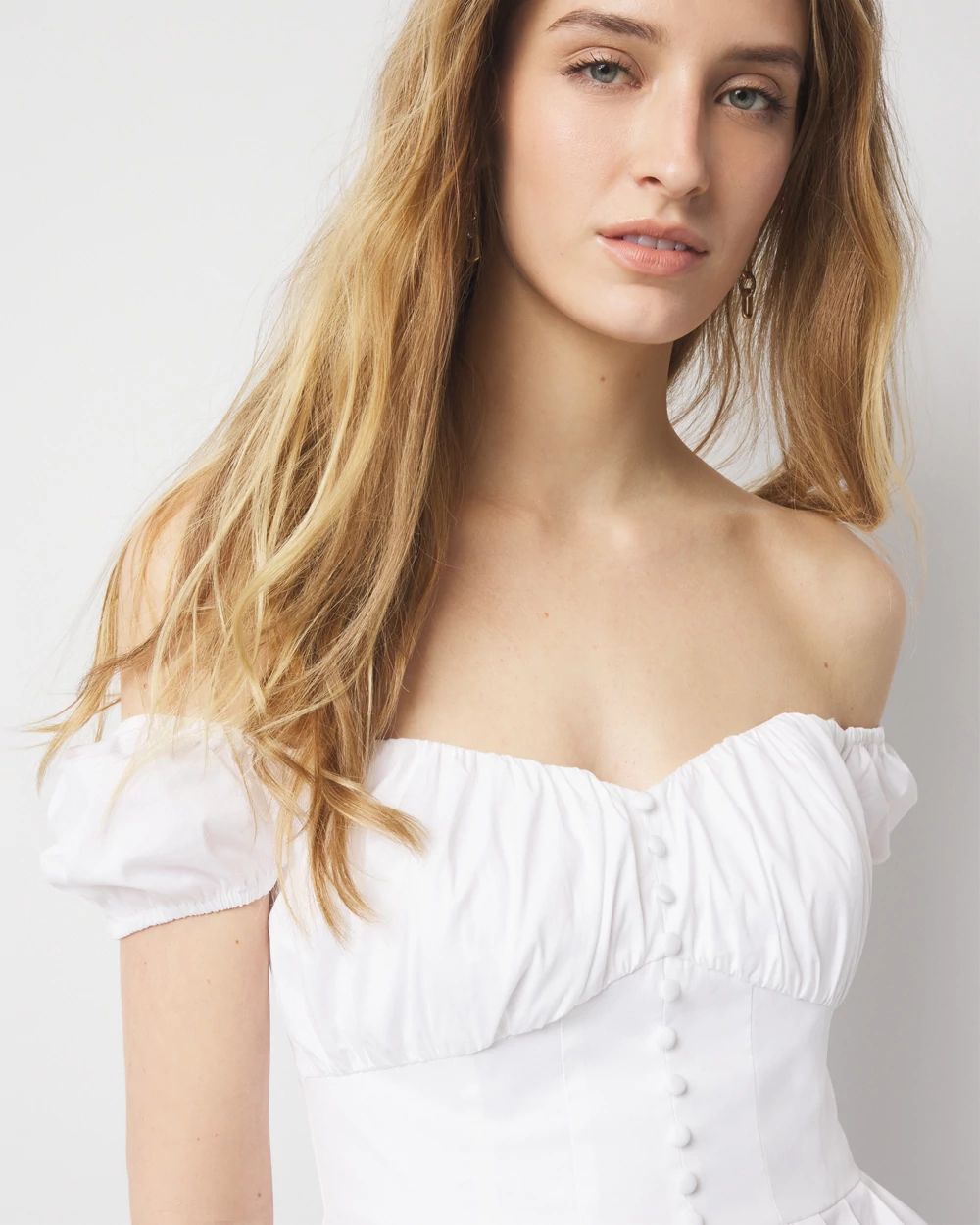 Poplin Peplum Bustier