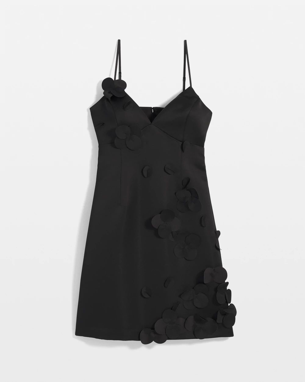 Floral Appliqué Mini Dress