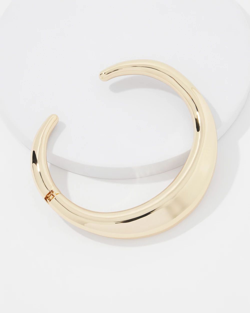 Gold Sculptural Hinged Collar