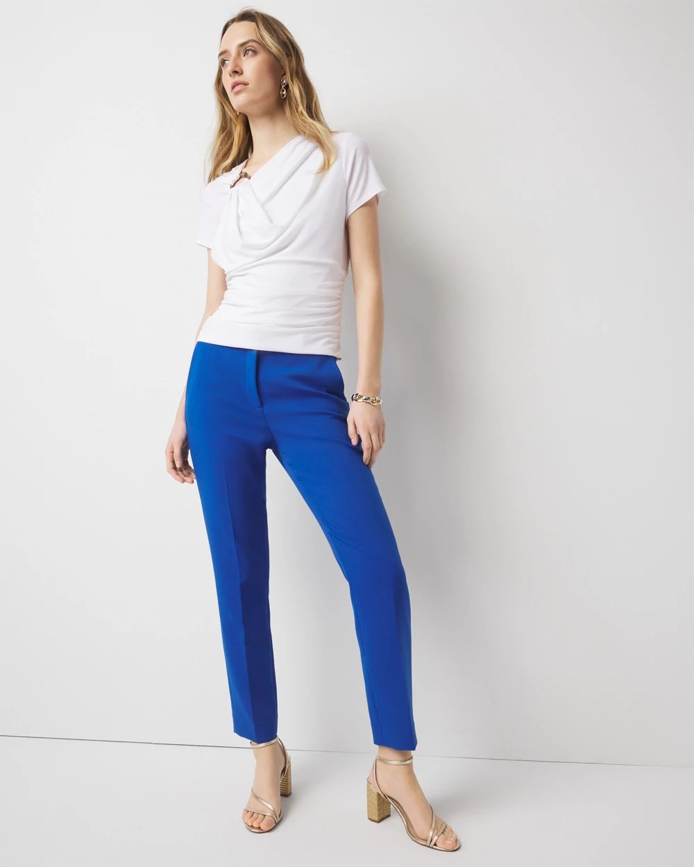 Shoulder Detail Draped Top