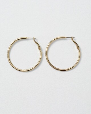 Crystal Double Pave Hoop Earrings